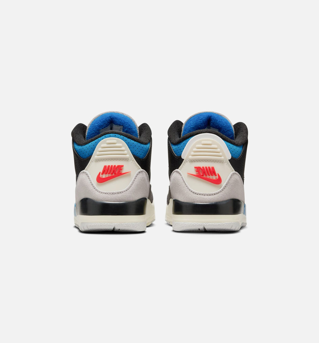 Air Jordan 3 Retro OG Rare Air Preschool Lifestyle Shoe – Black / Chile Red / Neutral Grey