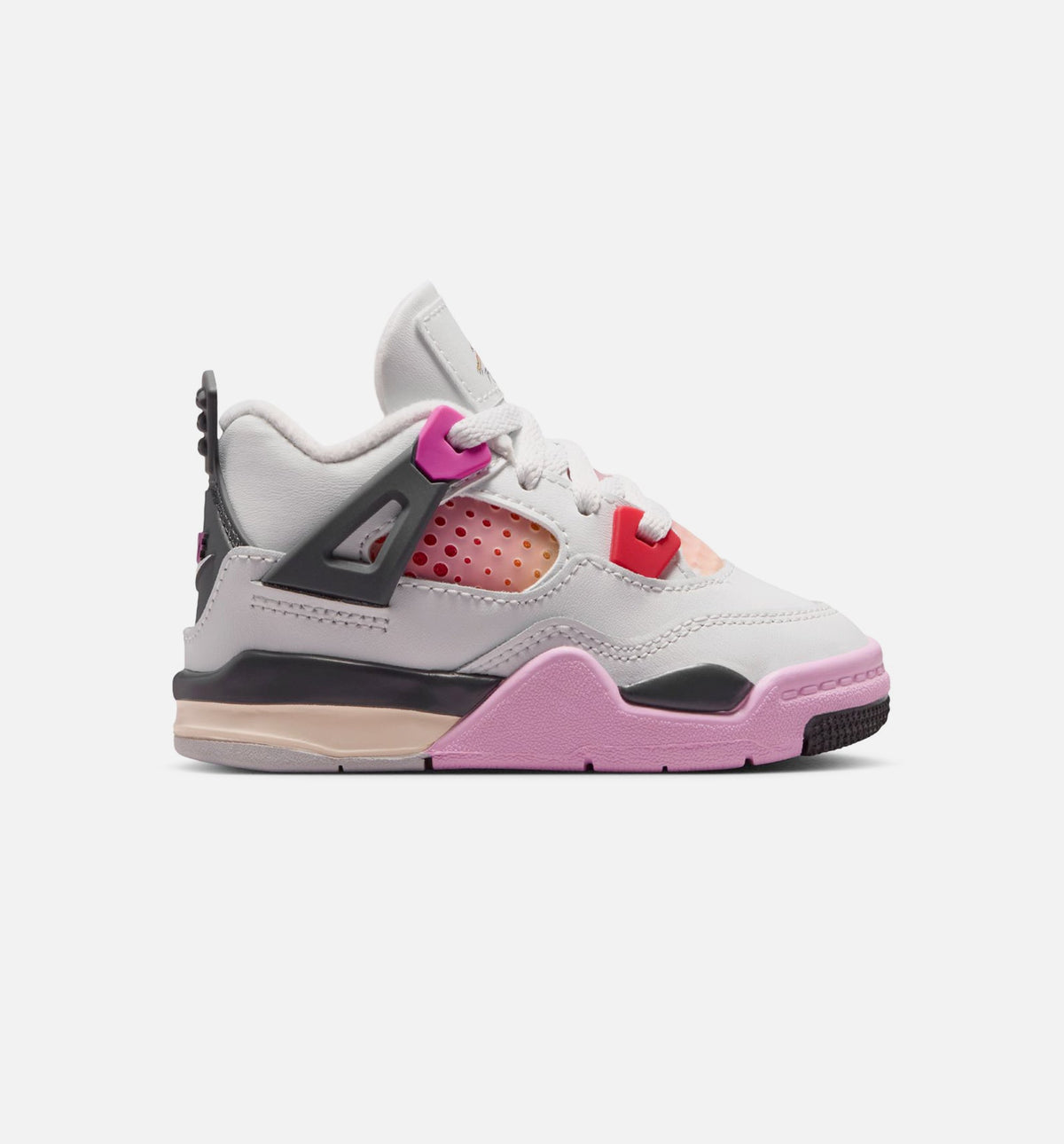 Air Jordan 4 Retro Comic Infant & Toddler Lifestyle Shoe – Off White / Fire Pink / Anthracite