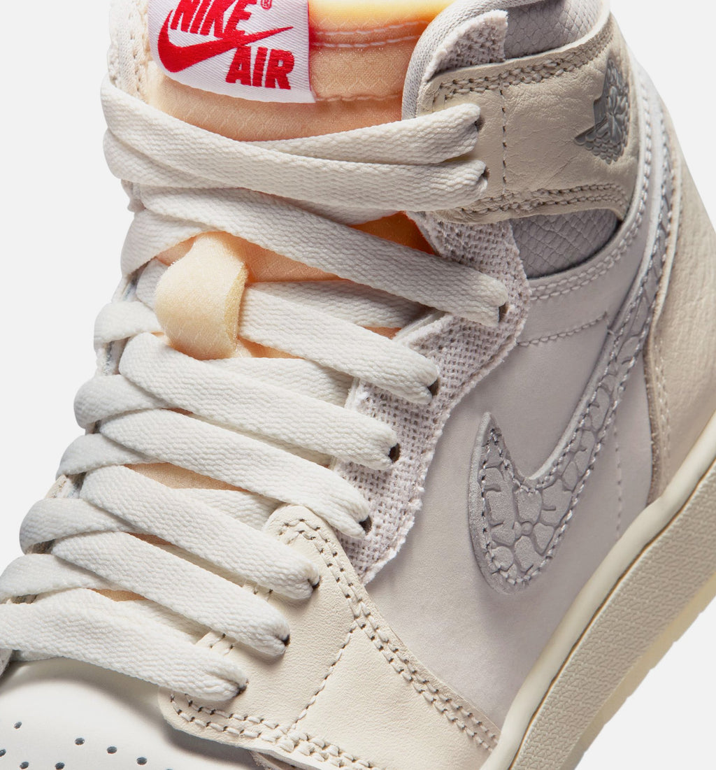Air Jordan 1 Retro High OG Sail Grade School Lifestyle Shoe – Sail / University Red / Pale Ivory / Coconut Milk / Phantom