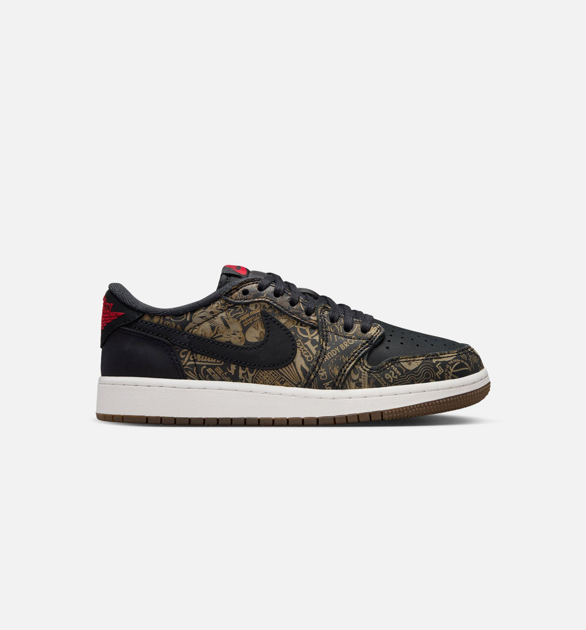 Air Jordan 1 Retro Low OG Laser Black and Varsity Red Grade School Lifestyle Shoe – Black / Varsity Red / Summit White