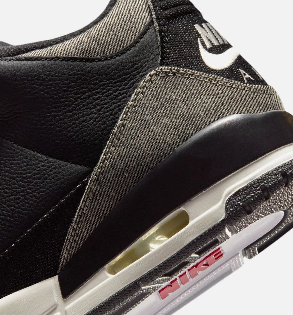 Air Jordan 3 x Levi's Black and White Men's Lifestyle Shoe – Denim / Black / Gym Red