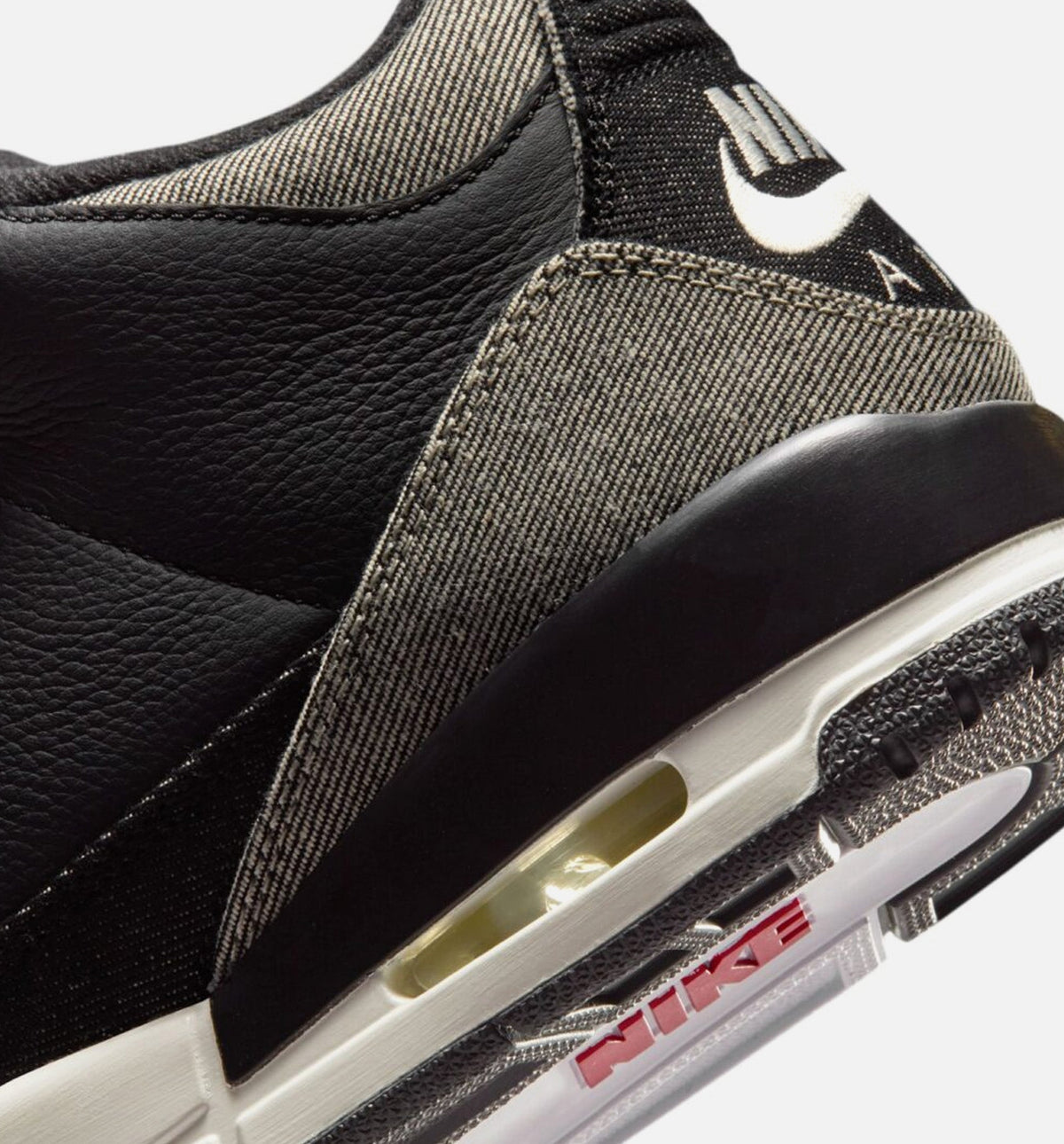 Air Jordan 3 x Levi's Black and White Men's Lifestyle Shoe – Denim / Black / Gym Red