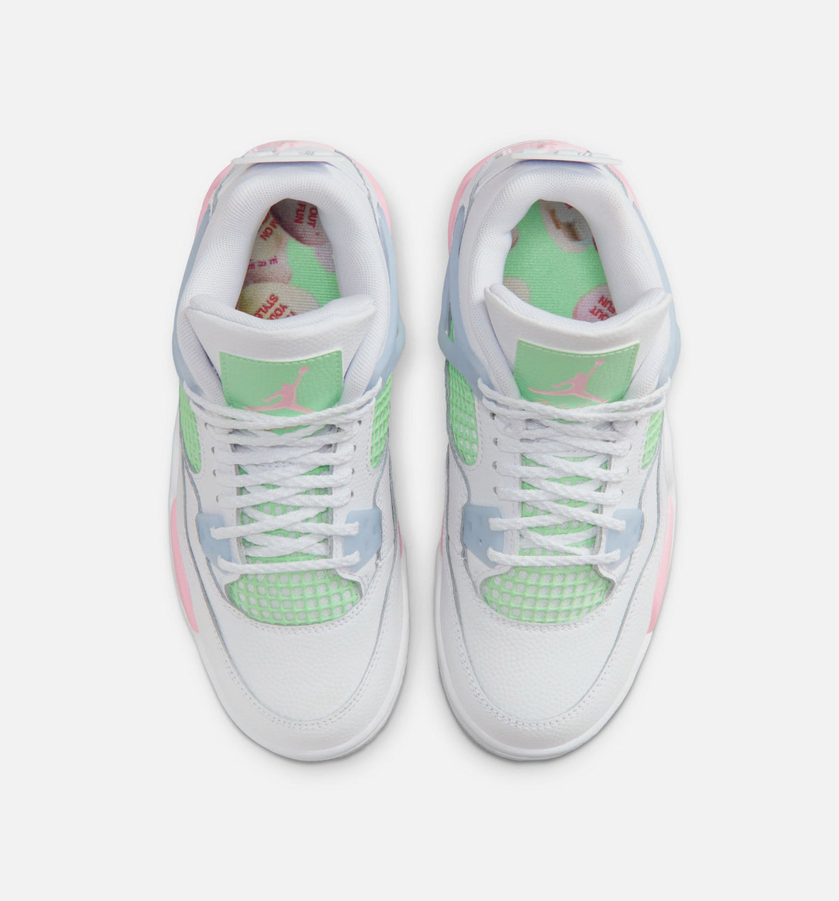 Air Jordan 4 Retro Medium Soft Pink Grade School Lifestyle Shoe – White / Medium Soft Pink / Half Blue