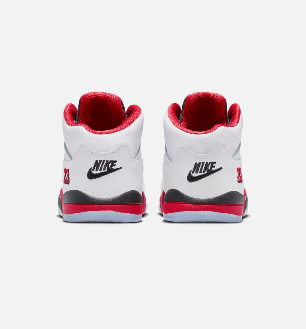 Air Jordan 5 Retro Fire Red Infant & Toddler Lifestyle Shoe – Fire Red / White