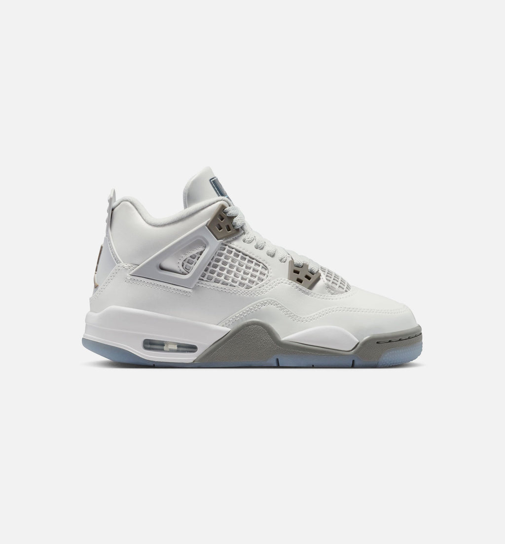 Air Jordan 4 Retro Blue Chill Grade School Lifestyle Shoe – Photon Dust / Blue Chill / Flat Pewter / White / Blue Tint