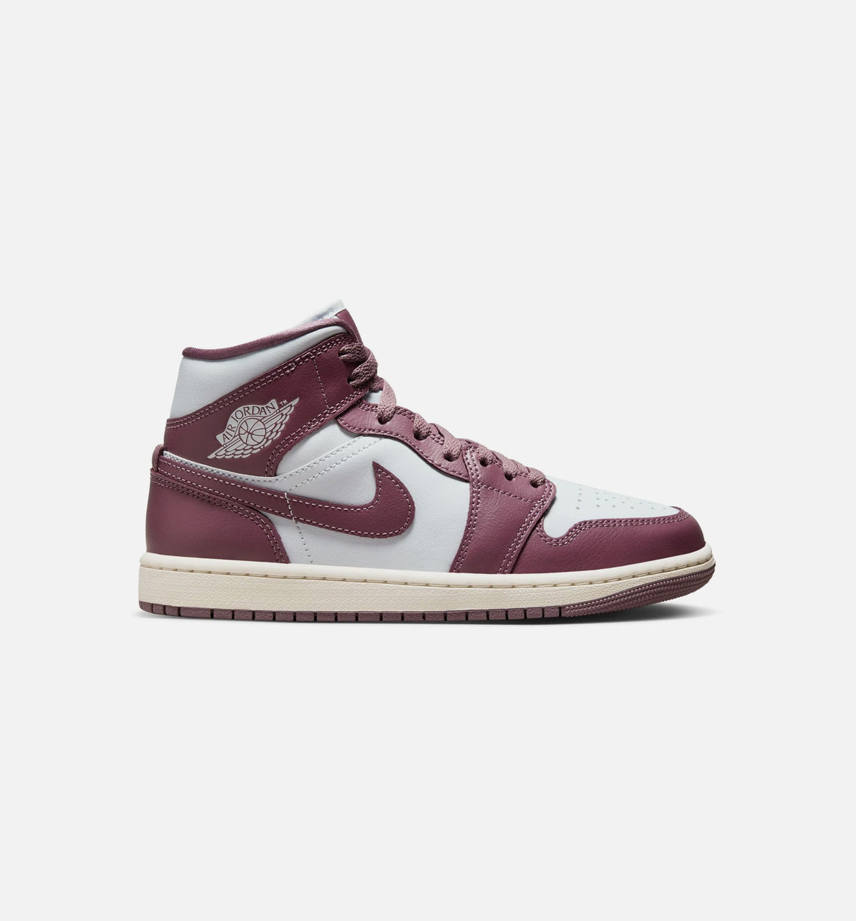 Air Jordan 1 Mid Sky J Mauve Women's Lifestyle Shoe – Pure Platinum / Sky J Mauve / Sail
