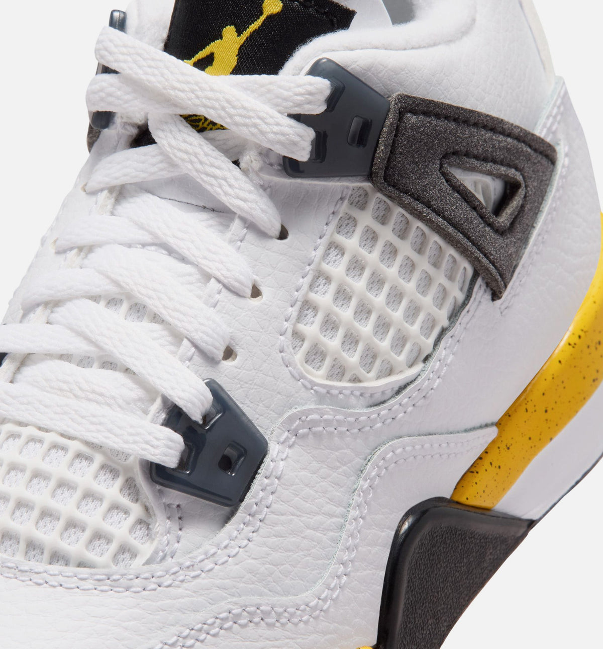 Air Jordan 4 Retro Rare Air Tour Yellow Preschool Lifestyle Shoe – White / Dark Blue Grey / Black / Tour Yellow