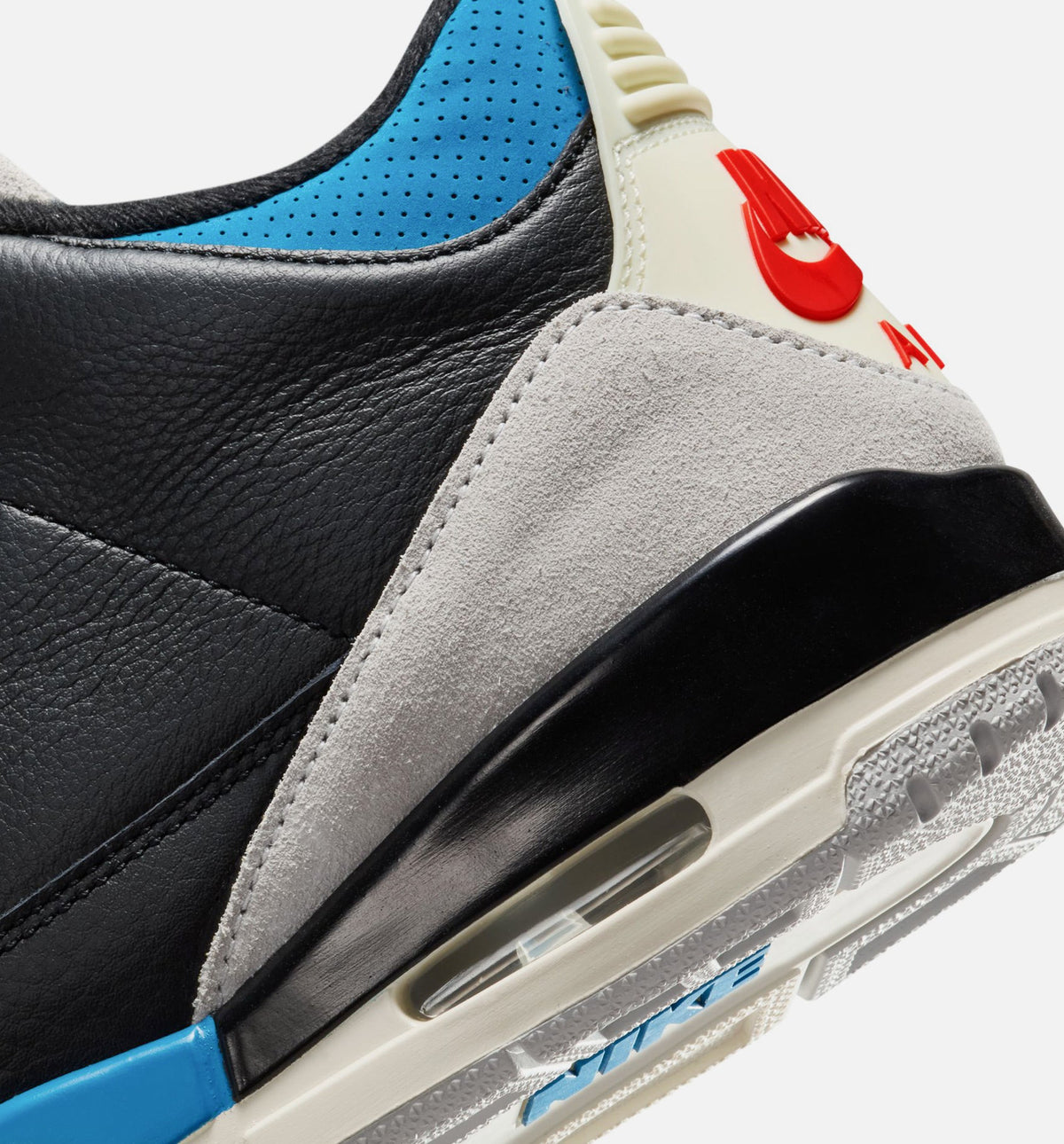 Air Jordan 3 Retro OG Rare Air Men's Lifestyle Shoe – Black / Chile Red / Neutral Grey