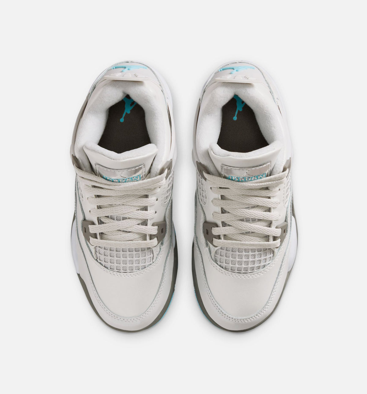 Air Jordan 4 Retro Blue Chill Preschool Lifestyle Shoe – Photon Dust / Blue Chill / Flat Pewter / White / Blue Tint