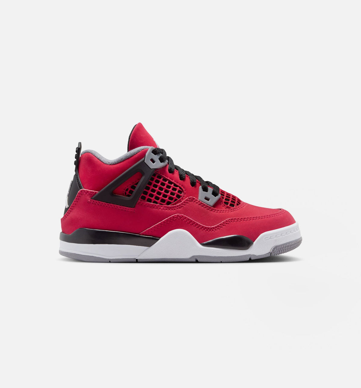 Air Jordan 4 Retro Toro Bravo Preschool Lifestyle Shoe – Fire Red / White / Black / Cement Grey