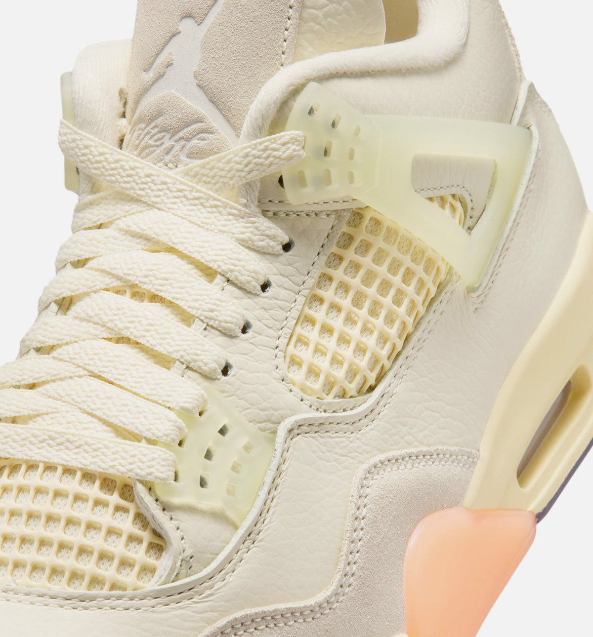 Air Jordan 4 Retro Birds of Paradise Women's Lifestyle Shoe – Coconut Milk / Metallic Gold / Muslin / Bright Mango / Sundial / Black