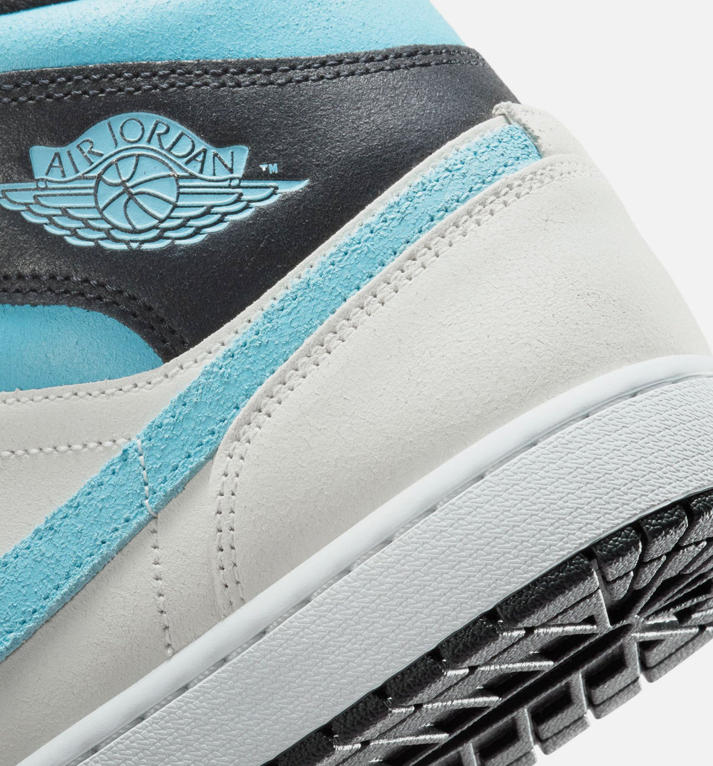 Air Jordan 1 Mid SE Men's Lifestyle Shoe – Summit White / Blue Chill / Black