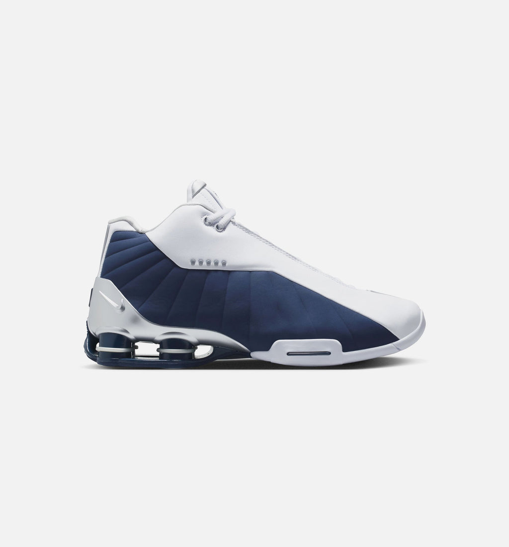 Nike Shox BB4 Olympic Men's Lifestyle Shoe – White / Midnight Navy / Metallic Silver