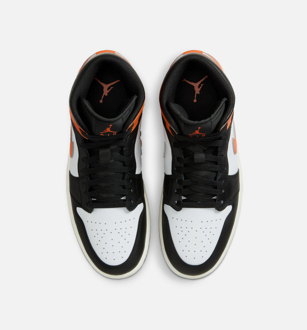 Air Jordan 1 Mid Men's Lifestyle Shoe – Starfish / White / Sail / Black