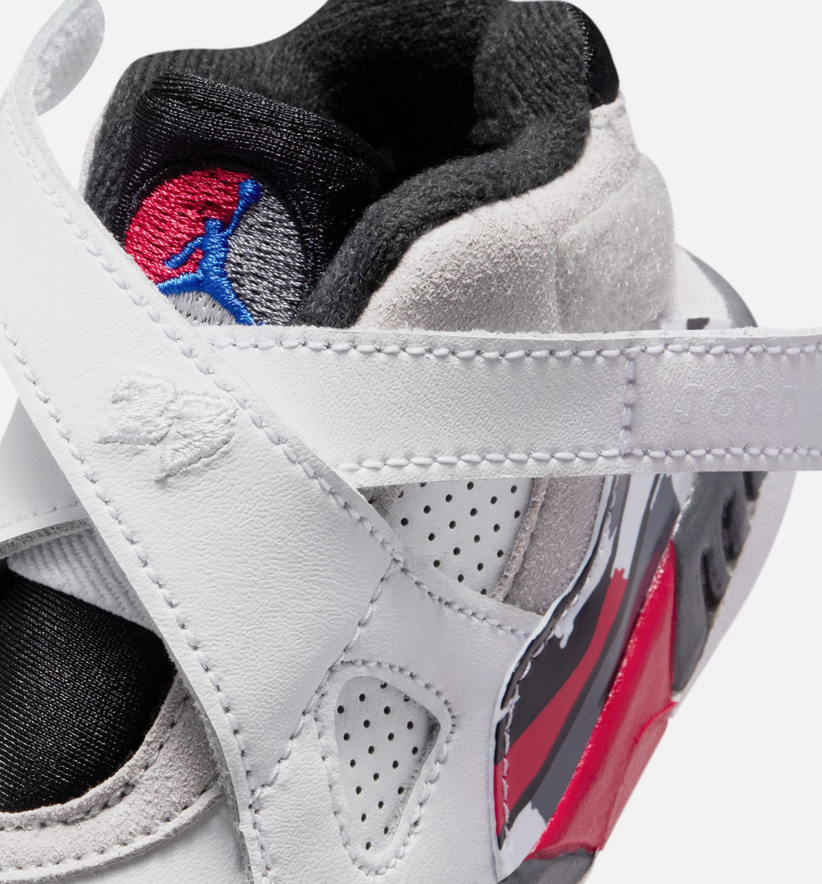 Air Jordan 8 Retro White and True Red Infant & Toddler Lifestyle Shoe – White / Black / True Red