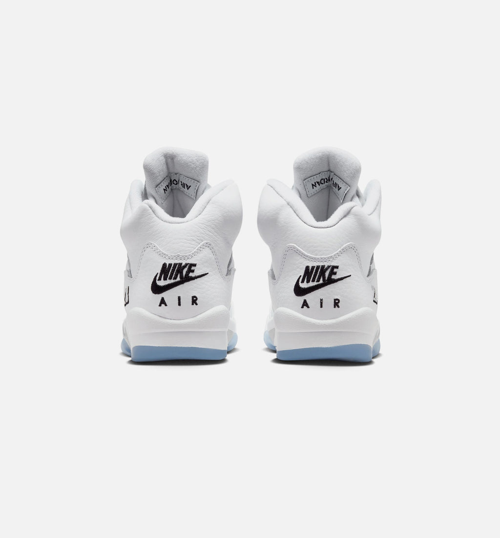 Air Jordan 5 Retro OG White Metallic Grade School Lifestyle Shoe – White / Black / Metallic Silver