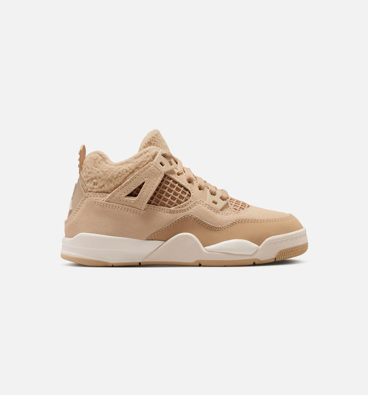 Air Jordan 4 Retro Cozy Girl Preschool Lifestyle Shoe – Hemp / Light Orewood Brown