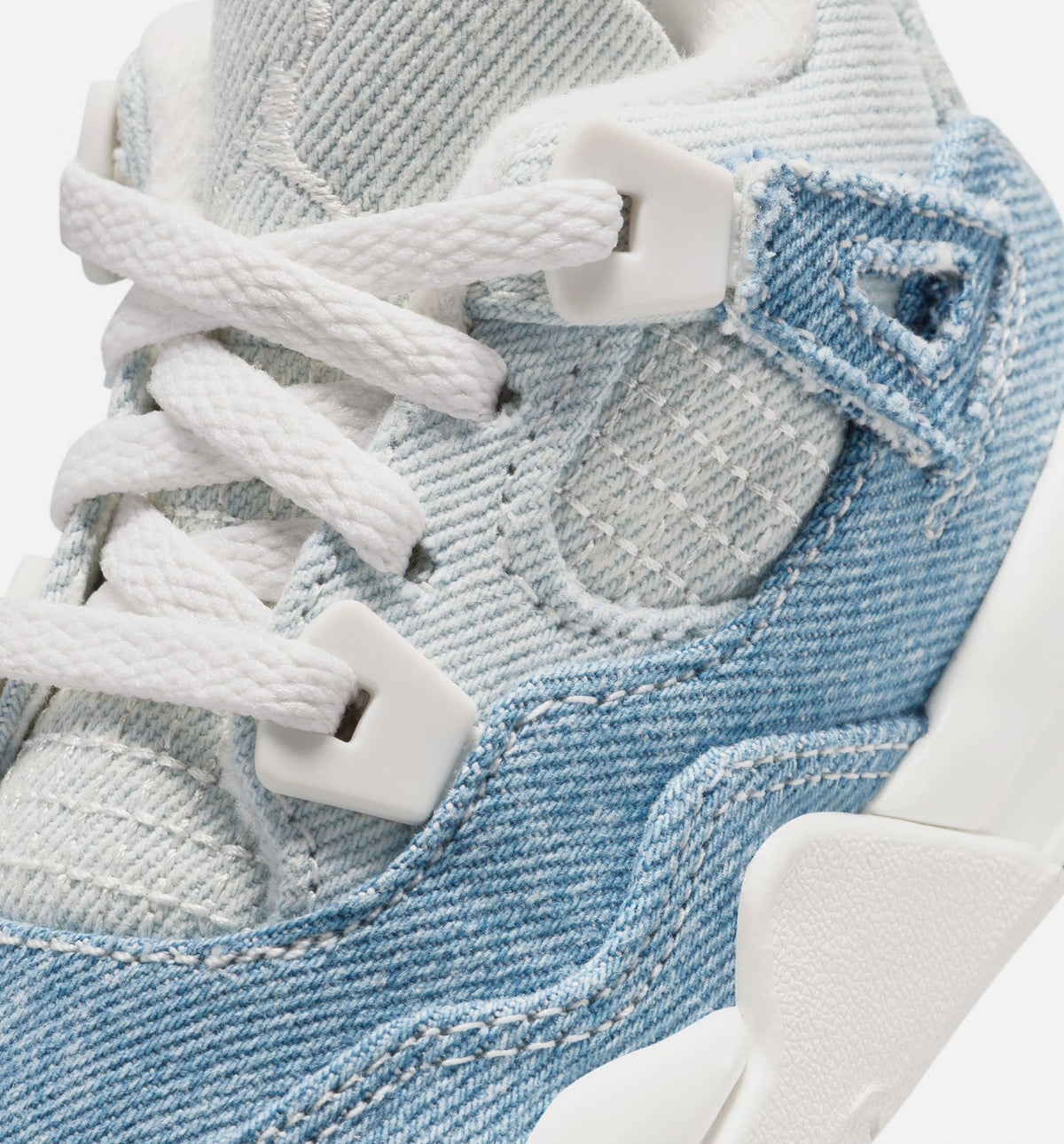 Air Jordan 4 Retro Worn Blue Infant & Toddler Lifestyle Shoe – Sail / Worn Blue / Metallic Gold