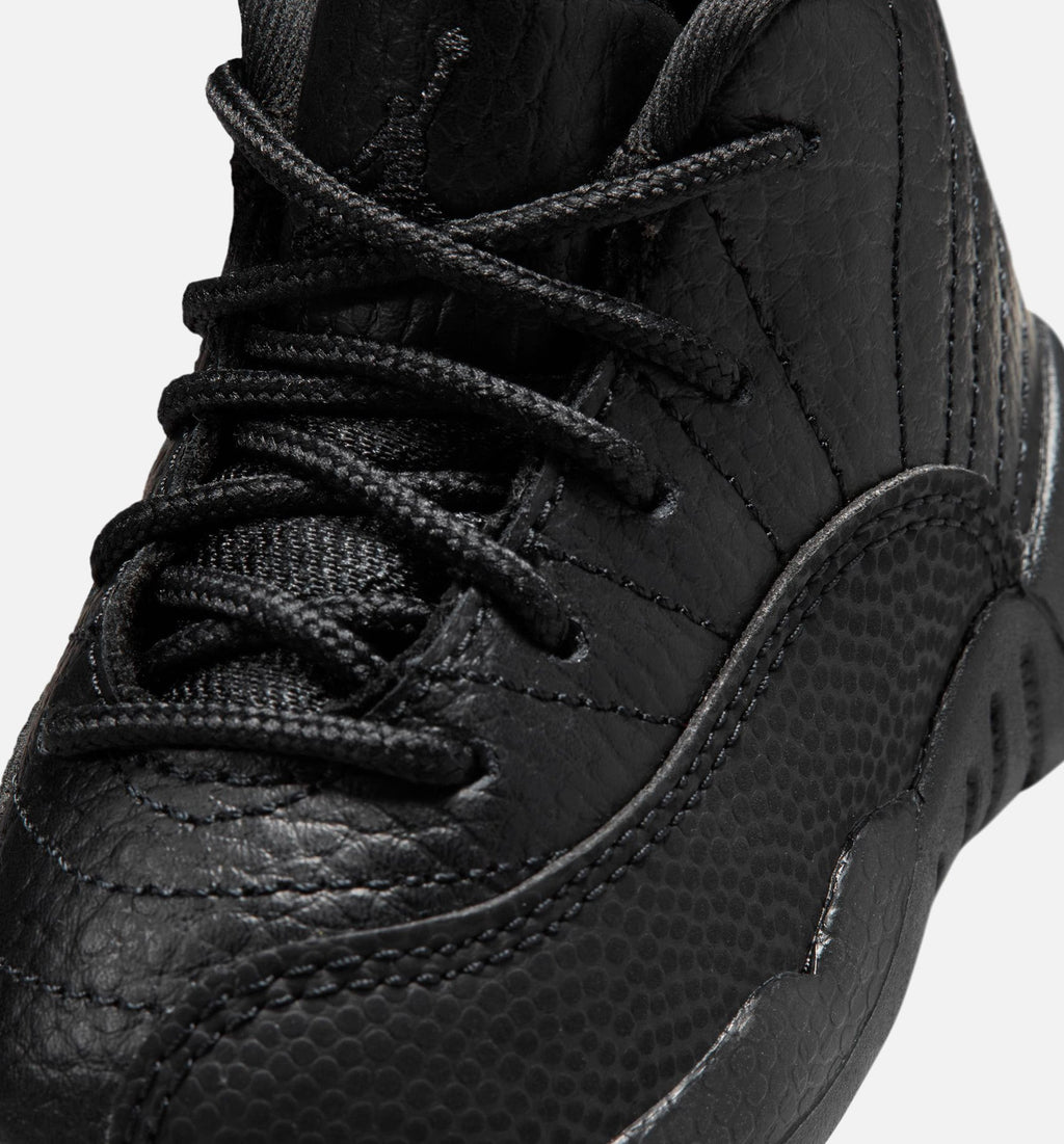 Air Jordan 12 Retro Bloodline Infant & Toddler Lifestyle Shoe – Black / Varsity Red