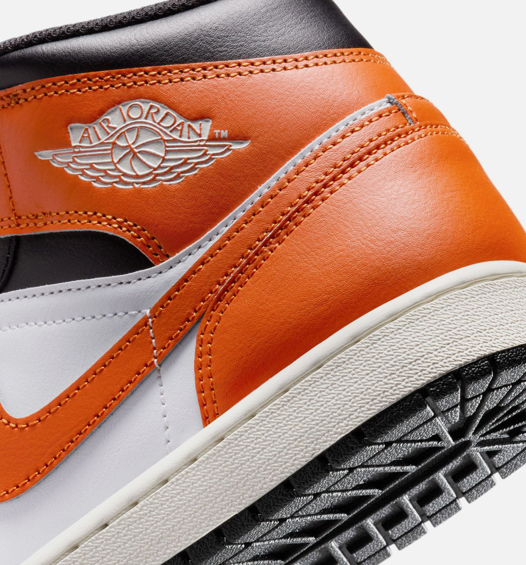 Air Jordan 1 Mid Men's Lifestyle Shoe – Starfish / White / Sail / Black