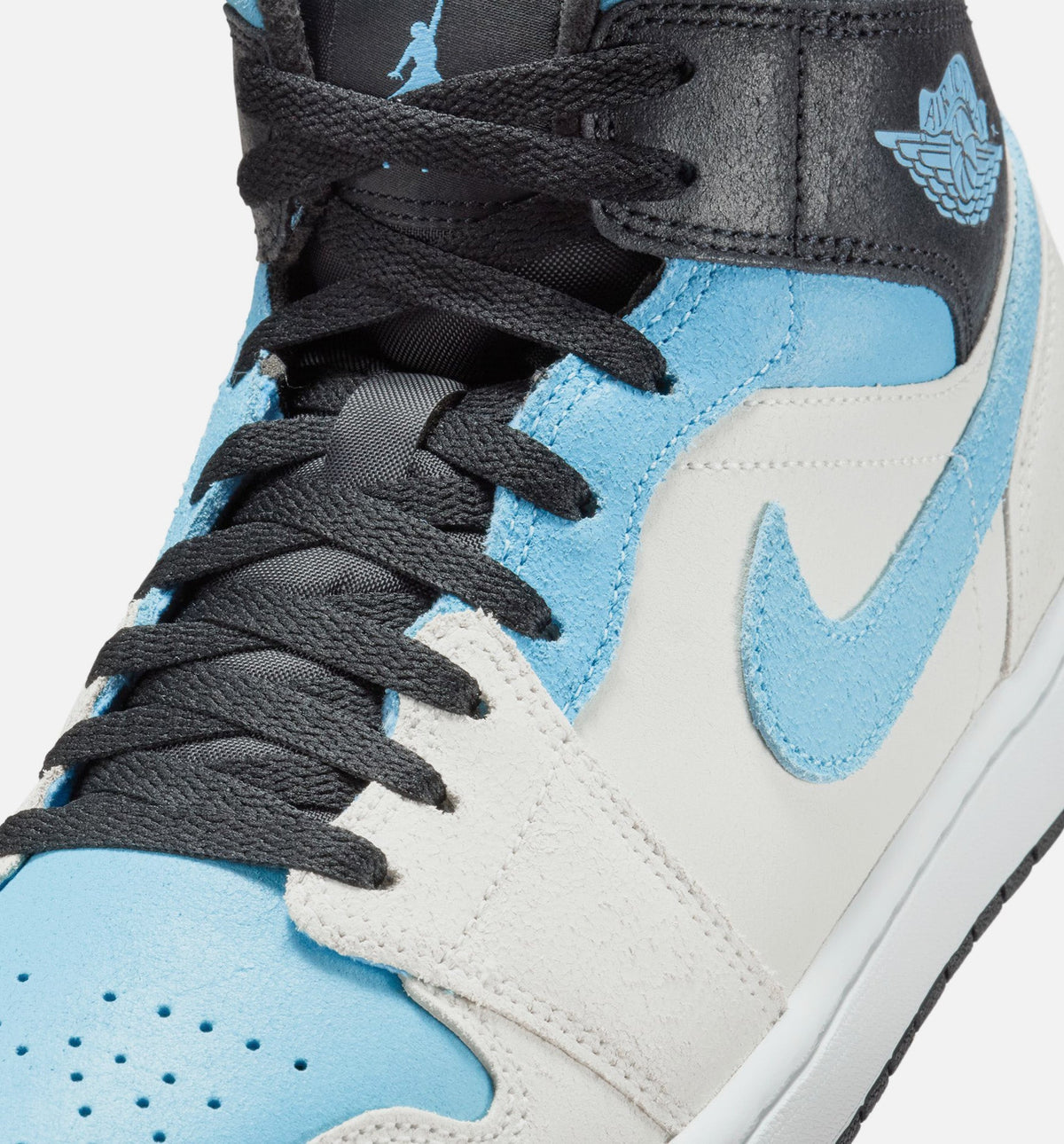 Air Jordan 1 Mid SE Men's Lifestyle Shoe – Summit White / Blue Chill / Black