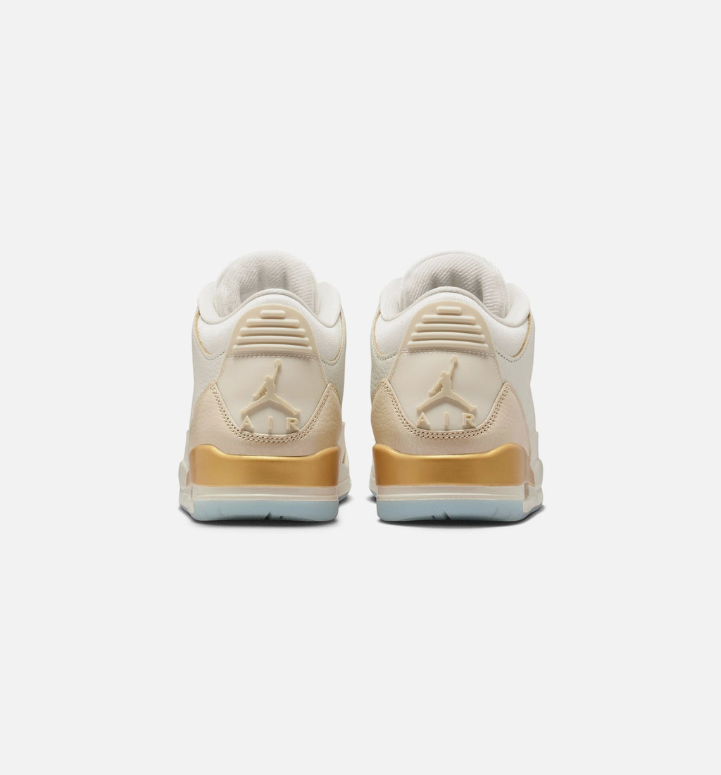 Air Jordan 3 Retro Sail and Pale Ivory Women's Lifestyle Shoe – Sail / Team Gold / Pale Ivory / Metallic Gold / Ice