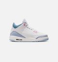 Air Jordan 3 Retro Cobalt Bliss Grade School Lifestyle Shoe – White / Cobalt Bliss / Football Grey / Pink Glow