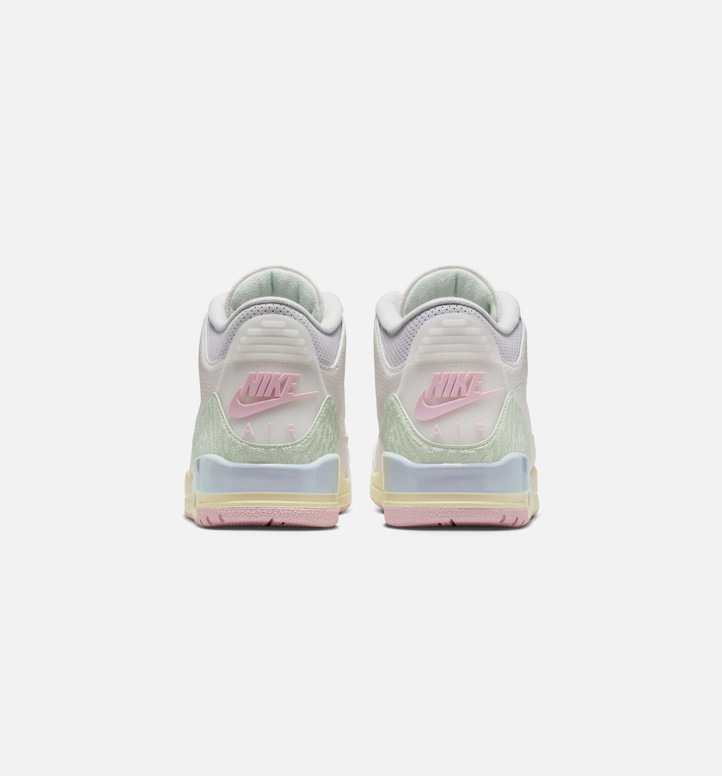 Air Jordan 3 Retro Sail and Jade Aura Men's Lifestyle Shoe – Sail / Jade Aura / Aura / Iced Carmine