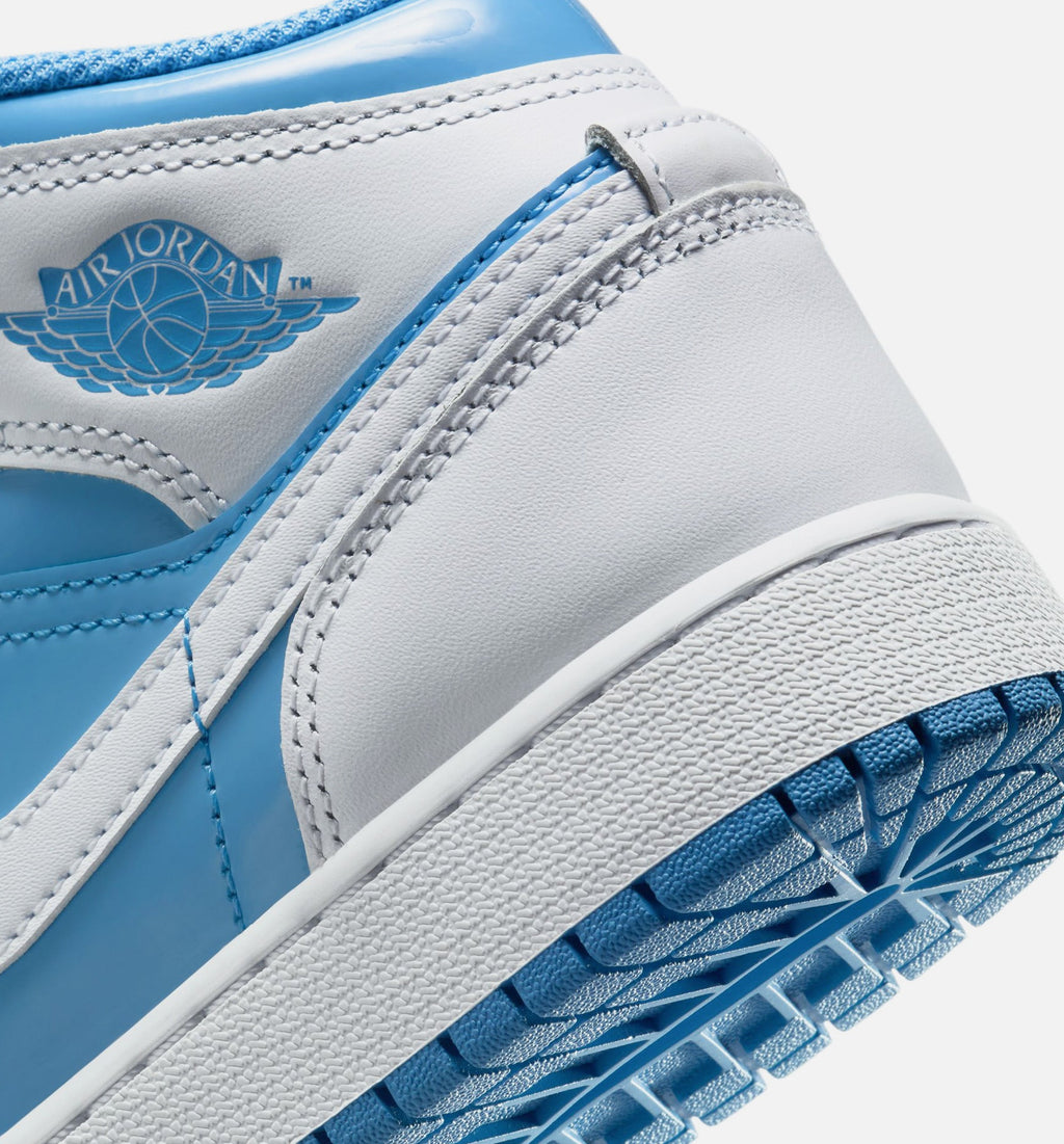 Air Jordan 1 Mid Legend Blue Grade School Lifestyle Shoe – White / Legend Blue