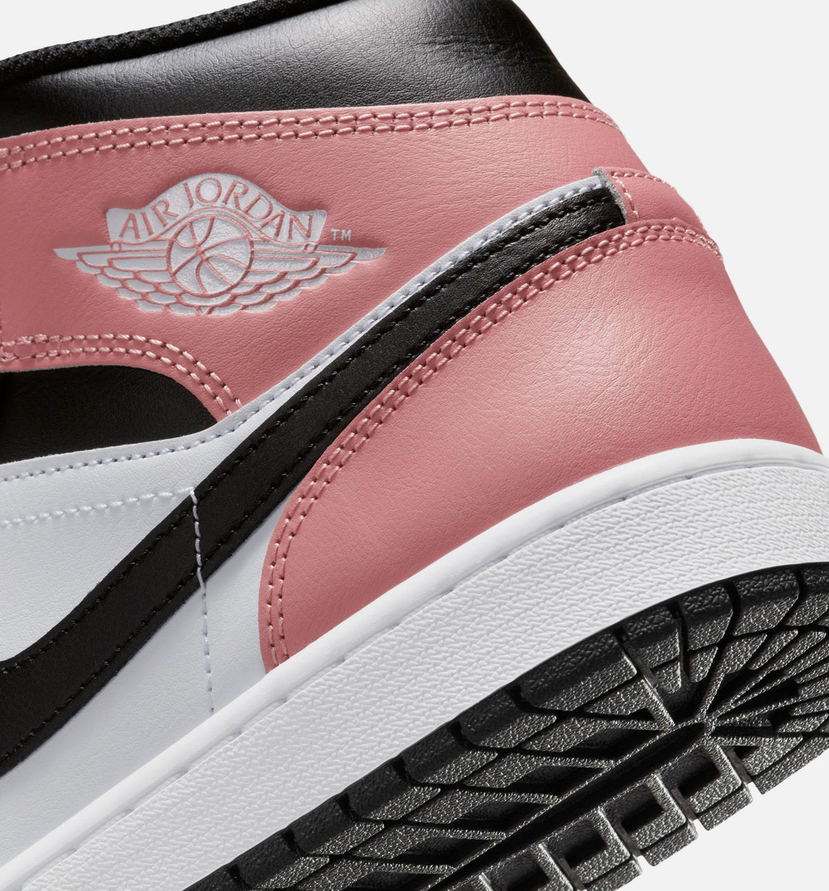Air Jordan 1 Mid Men's Lifestyle Shoe – White / Rust Pink / Black