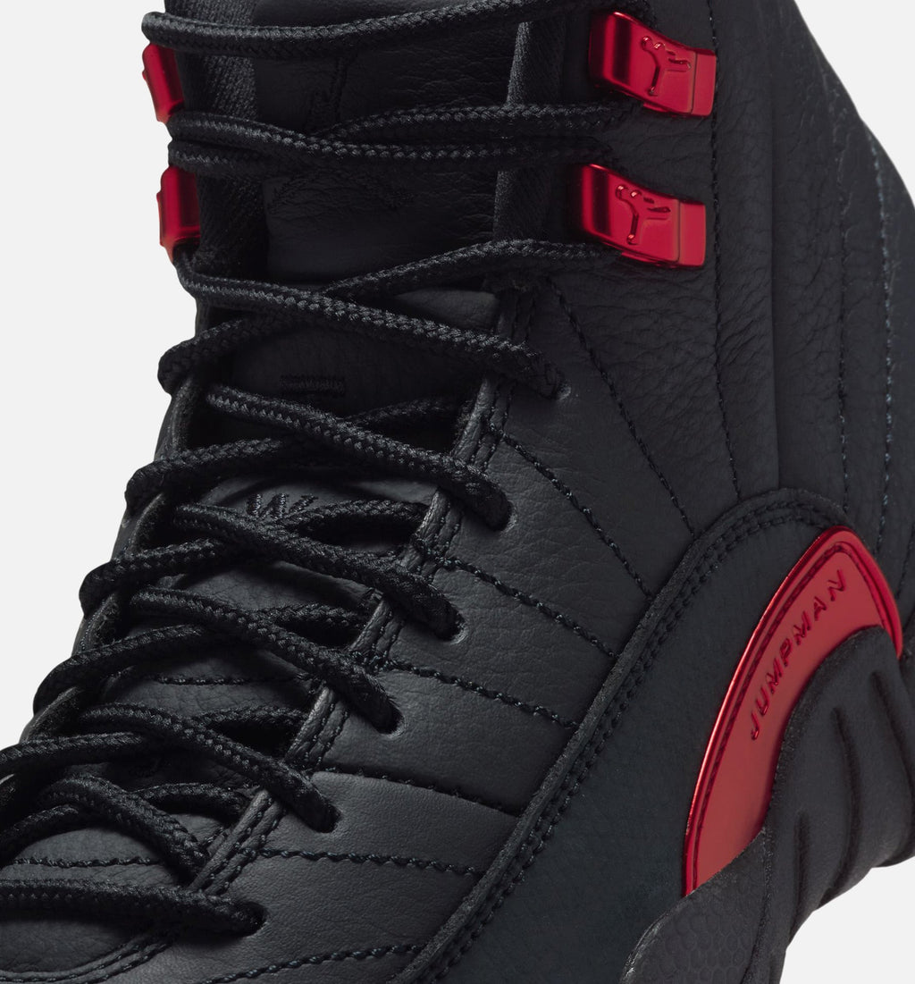 Air Jordan 12 Retro Bloodline Grade School Lifestyle Shoe – Black / Varsity Red