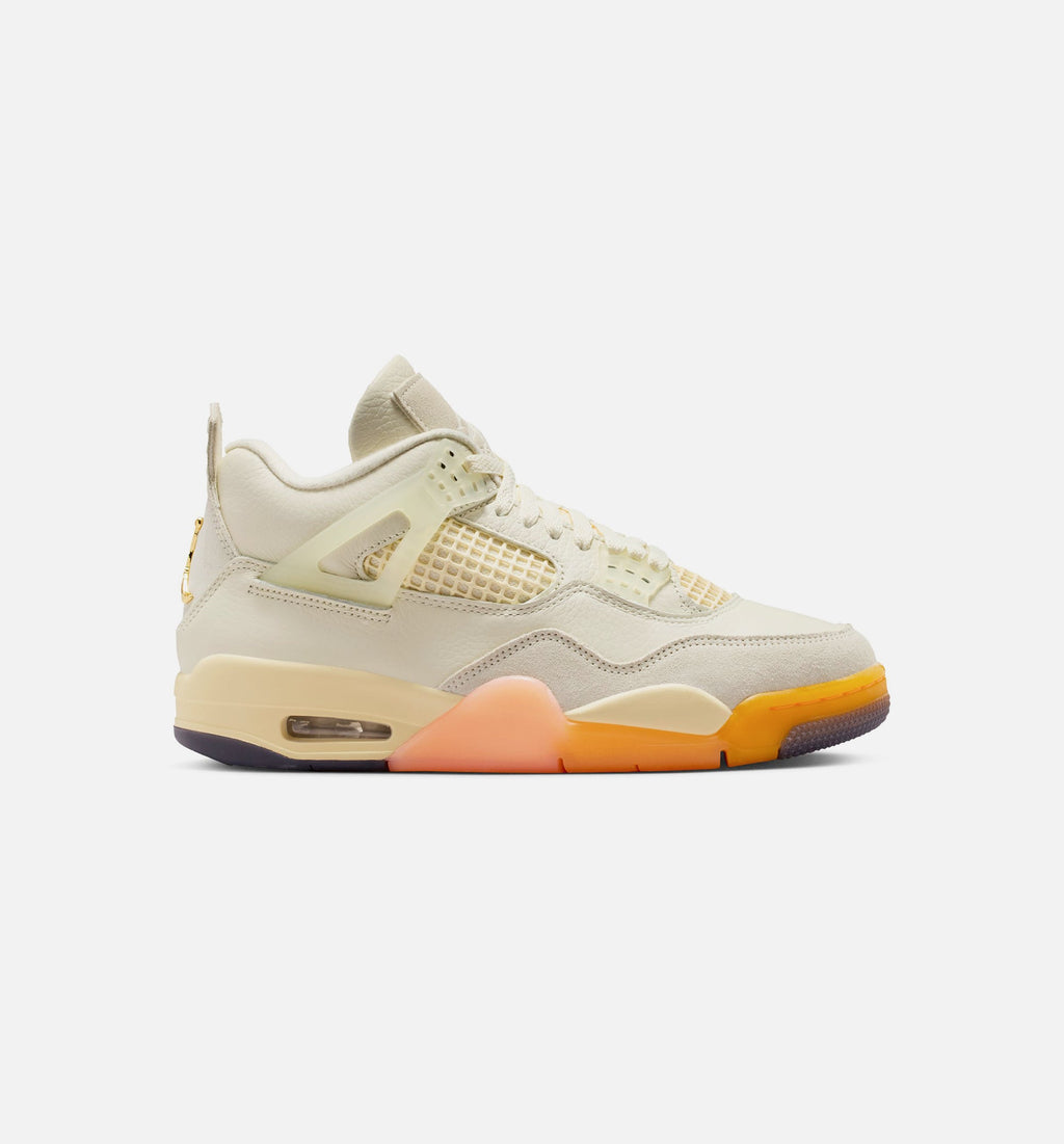 Air Jordan 4 Retro Birds of Paradise Women's Lifestyle Shoe – Coconut Milk / Metallic Gold / Muslin / Bright Mango / Sundial / Black