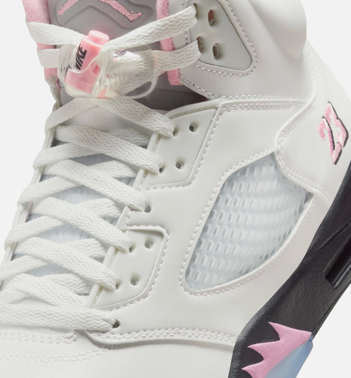 Air Jordan 5 Retro Medium Soft Pink Men's Lifestyle Shoe – White / Soft Pink / Black