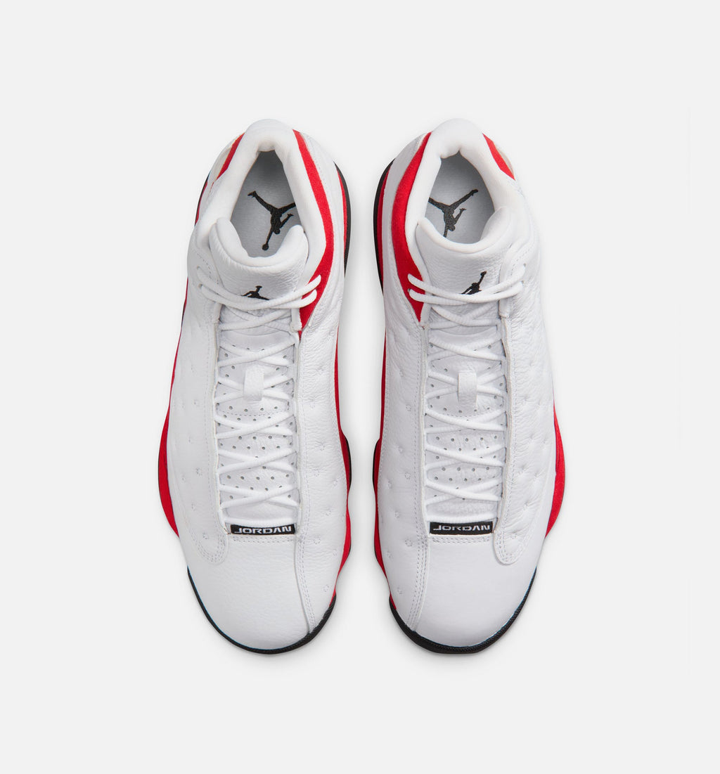 Air Jordan 13 Retro White and University Red Men's Lifestyle Shoe – White / Black / True Red