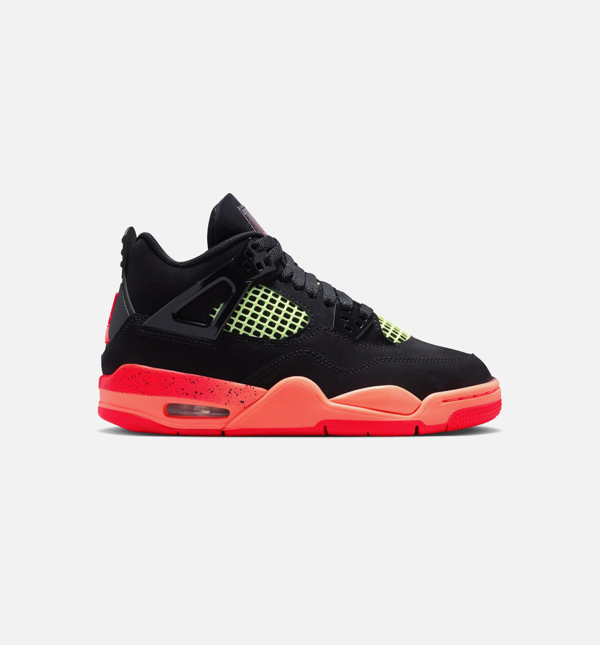 Air Jordan 4 Retro Black Infrared 23 Grade School Lifestyle Shoe – Black / Infrared 23 / Bright Mango