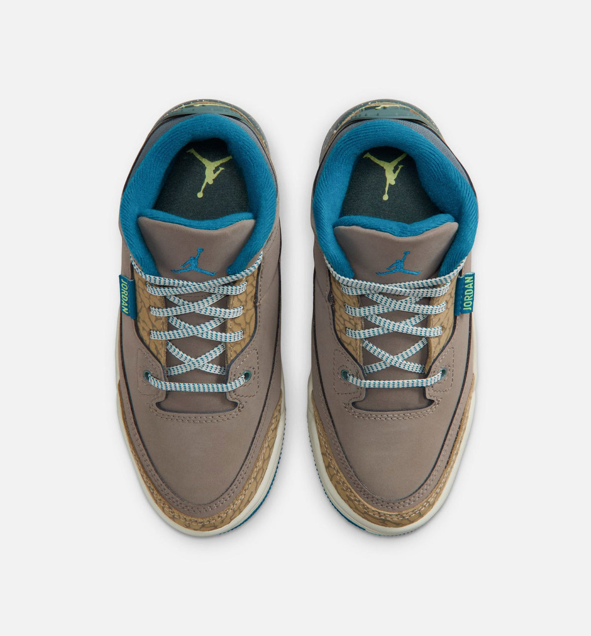 Air Jordan 3 Retro Olive Grey Preschool Lifestyle Shoe – Olive Grey / Green Abyss / Khaki / Sea Glass