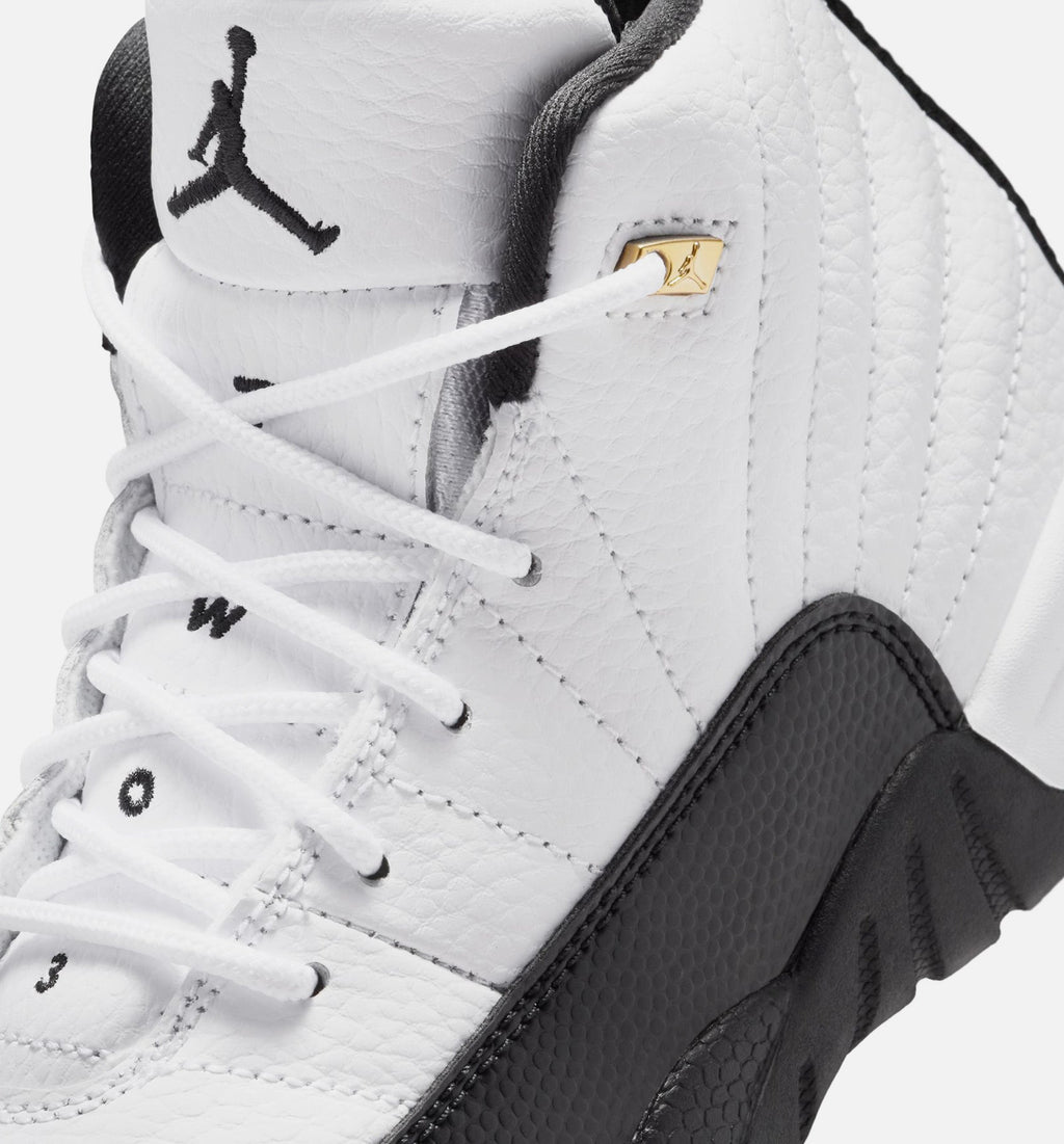 Air Jordan 12 Retro Taxi Preschool Lifestyle Shoe – White / Black / Taxi