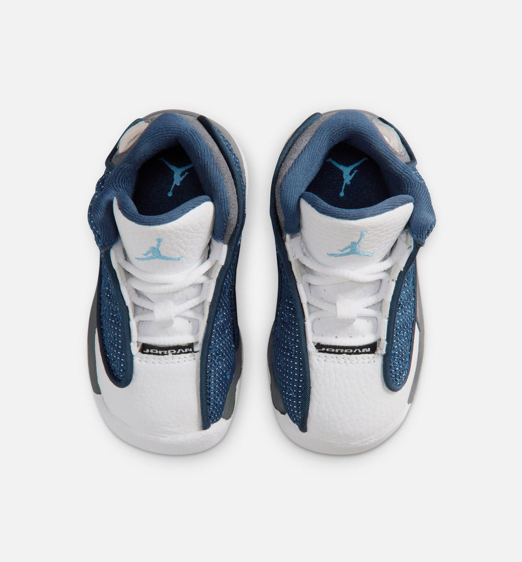 Air Jordan 13 Retro Navy and Flint Grey Infant & Toddler Lifestyle Shoe – Navy / University Blue / Flint Grey / White