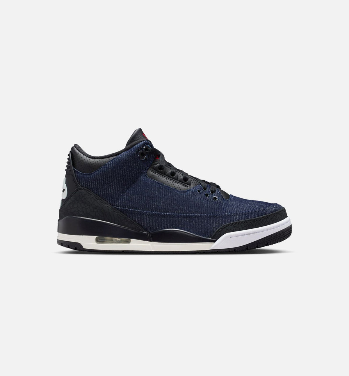 Air Jordan 3 x Levi's Indigo and Gym Red Men's Lifestyle Shoe – Denim / Black / Sail